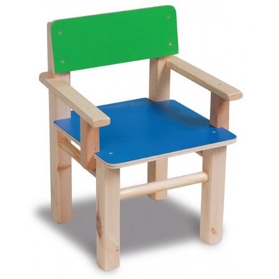 כיסא עץ עם ידיות