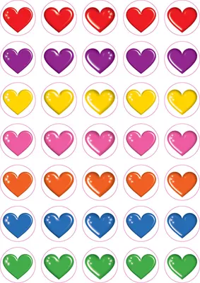 מדבקות לבבות בעיגול 18 ממ